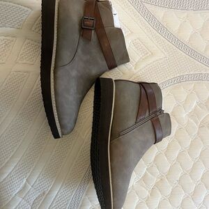 Catherines Gray and Brown Ankle Booties